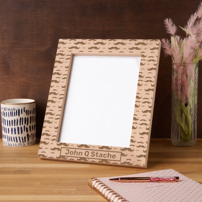 Mustache Name Template Geätzte Rahmen (Links)