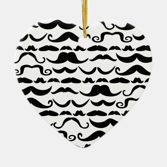 Mustache Pattern Keramikornament (Vorne)