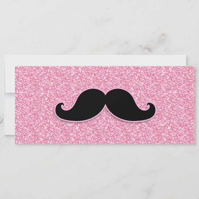 MUSTACHE-PINK-GLITZER MIT MUSTACHSCHWARZ (Vorderseite)