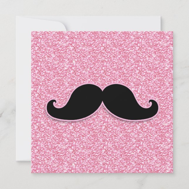MUSTACHE-PINK-GLITZER MIT MUSTACHSCHWARZ (Vorderseite)