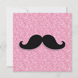 MUSTACHE-PINK-GLITZER MIT MUSTACHSCHWARZ