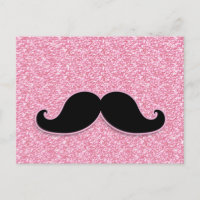 MUSTACHE-PINK-GLITZER MIT MUSTACHSCHWARZ