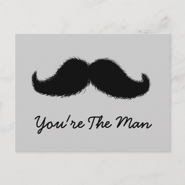 Mustache Postcard Postkarte (Vorderseite)