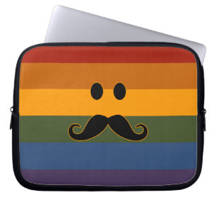 Mustache Pride benutzerdefinierte Notebookhülle Laptopschutzhülle