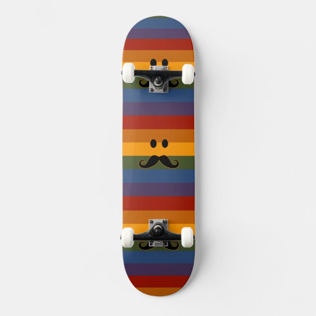 Mustache Pride benutzerdefinierte Skateboard (Vorderseite)