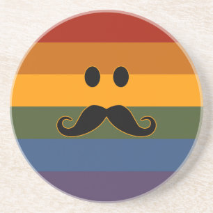 Mustache Pride benutzerdefinierter Untersetzer