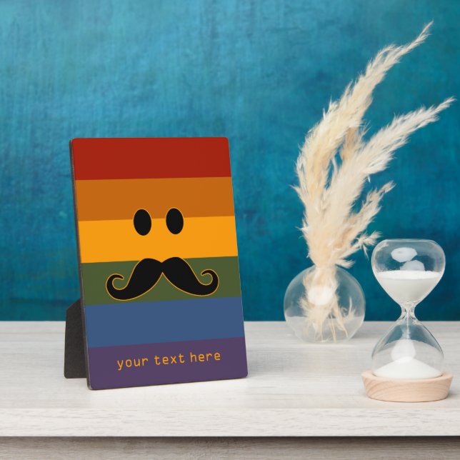 Mustache Pride Custom Plaque Fotoplatte (Seite)