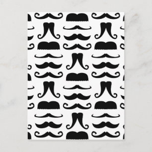 Mustache Print Postkarte