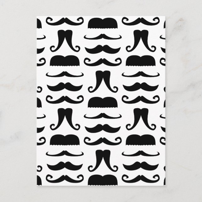 Mustache Print Postkarte (Vorderseite)