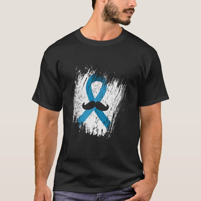 Mustache Prostatakrebs Awareness T Shirt (Vorderseite)