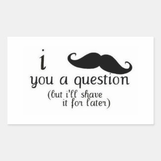 Mustache Rechteckiger Aufkleber