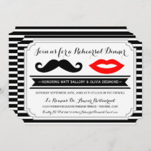 Mustache & Red Lips Probe Abendessen