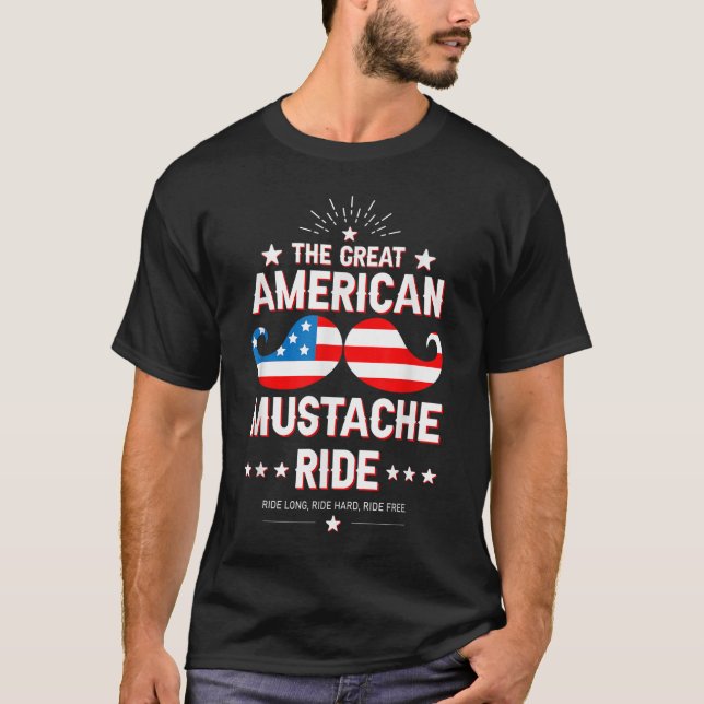Mustache Rides Presents T-Shirt (Vorderseite)