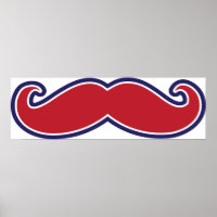 Mustache - Rot, Weiß und Blau