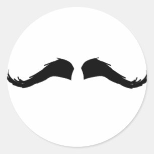 Mustache Runder Aufkleber