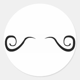 Mustache Runder Aufkleber