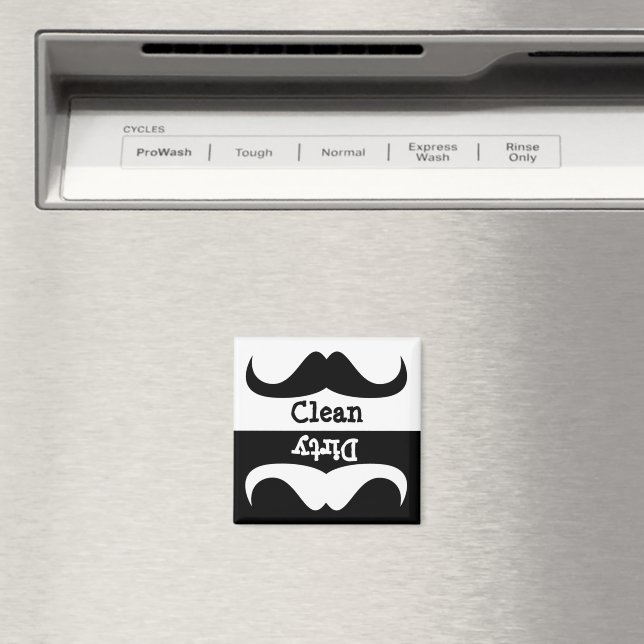 Mustache Saubere Waschmaschine Geschirrspüler Magnet (In Situ (Geschirrspüler))