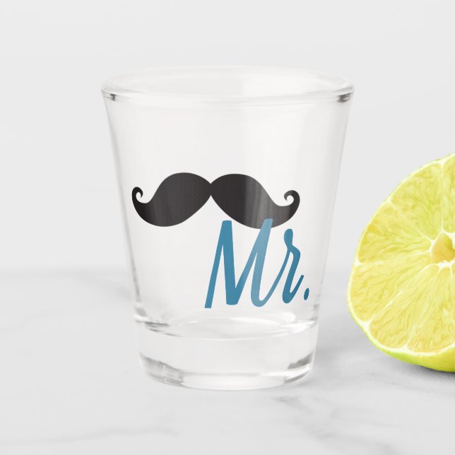 Mustache Shot Glass Schnapsglas (Vorderseite)