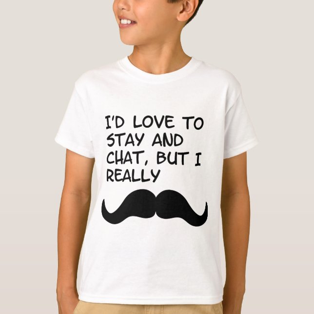 Mustache Spaß T-Shirt (Vorderseite)