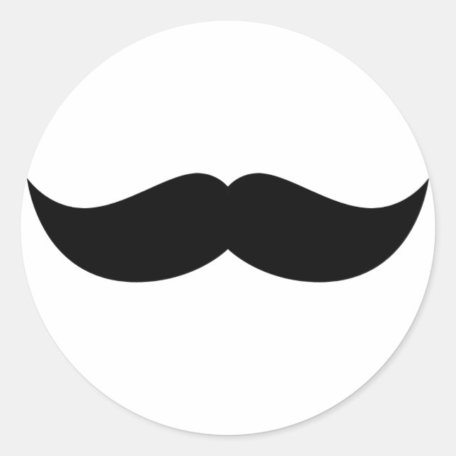 Mustache Sticker (Vorderseite)