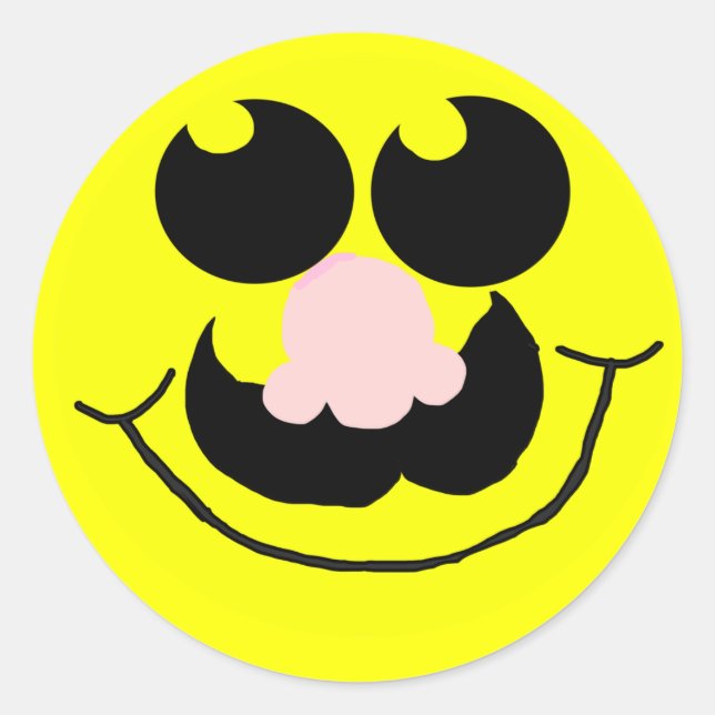 Mustache Sticker (Vorderseite)