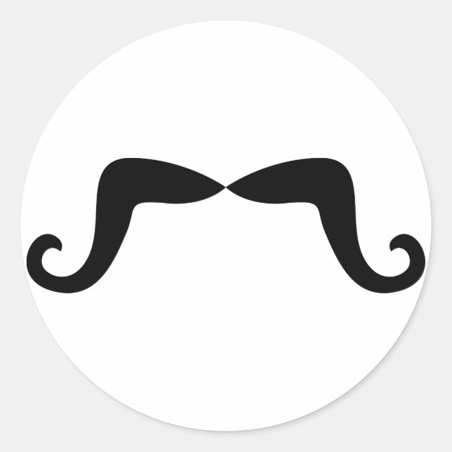 Mustache Sticker (Vorderseite)