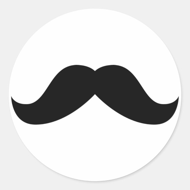 Mustache Sticker (Vorderseite)
