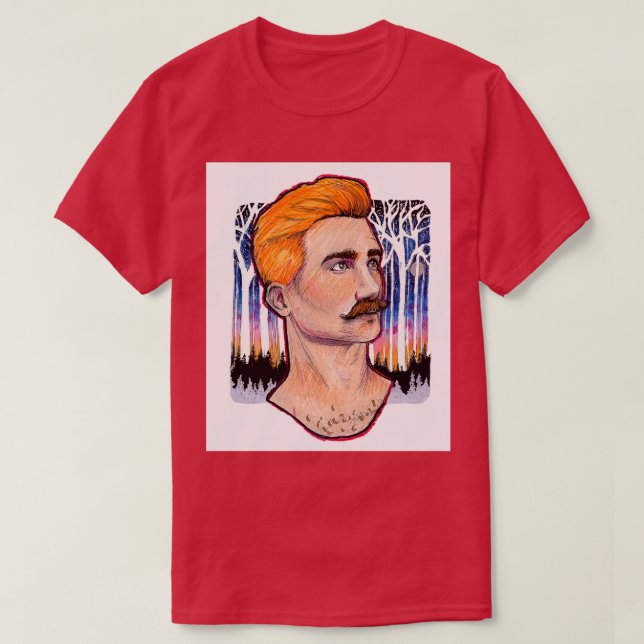 Mustache Sunrise T-Shirt (Design vorne)