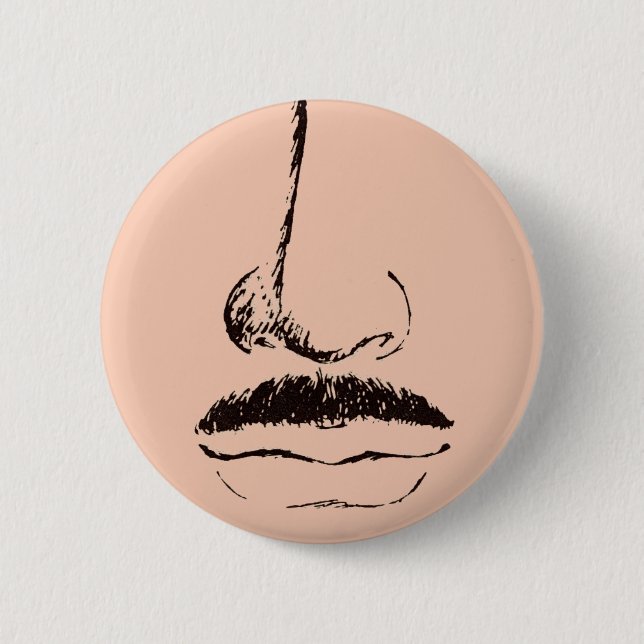 Mustache Surrealist Button (Vorderseite)