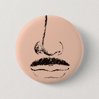 Mustache Surrealist Button