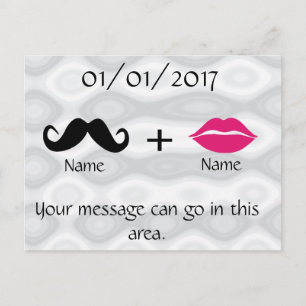 Mustache und Lips CustomizeABLEs Postkarte