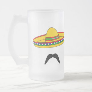 Mustache und Sombrero Cinco de Mayo Beer Tasse