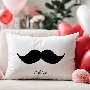 Mustache, Valentine's Day Couple Gift Lendenkissen