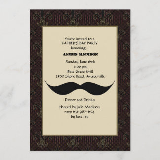 Mustache Vatertag Einladung