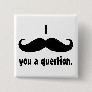 Mustache verkleidet lustiges Schnurrbart Gesichtsh Button
