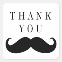 Mustache Vielen Dank, Sticker