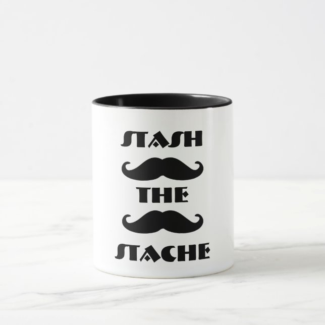 Mustache Vintages lustiges Zitat Tasse (Zentrum)