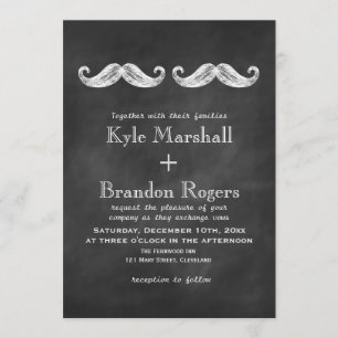Mustache Wedding Einladung