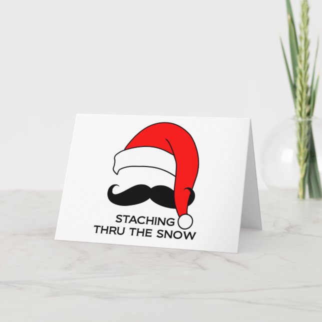Mustache Weihnachten - Den Schnee ersticken (Vorderseite)