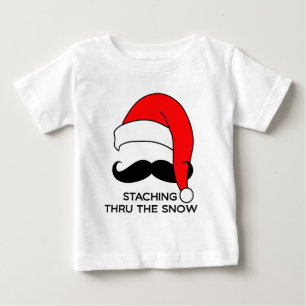 Mustache Weihnachten - Den Schnee ersticken Baby T-shirt