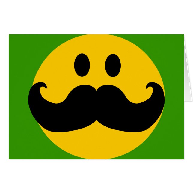 Mustache Yellow Happy Face (Vorderseite (Horizontal))