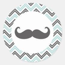 Mustache Zickzack Sticker