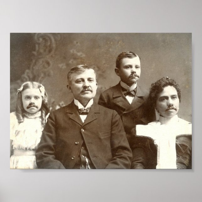 Mustached Ancestors Poster (Vorne)