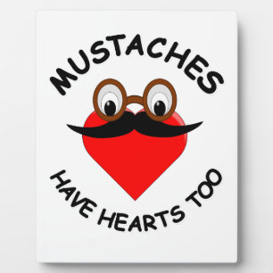 Mustaches haben auch Herz Fotoplatte