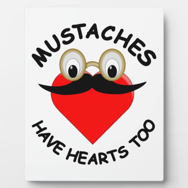 Mustaches haben auch Herz Fotoplatte (Vorderseite)