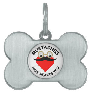 Mustaches haben auch Herz Tiermarke