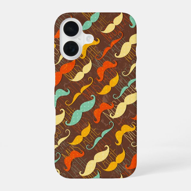 Mustaches iPhone 16 Hülle (Rückseite)