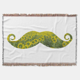 Mustaches Throw Blanket Decke
