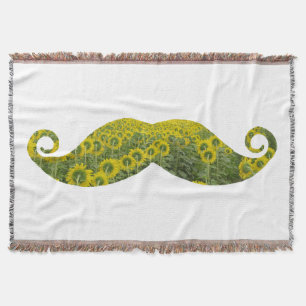 Mustaches Throw Blanket Decke