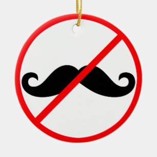 Mustaches verboten! keramikornament